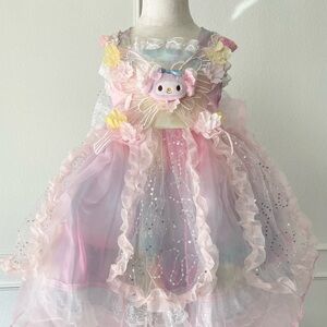 New MyMelody Kids Princess Dress Costume Size 4/5